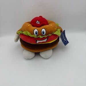 NWT Rare MLB St. Louis Cardinals Hamburger Plush Collectible Toy STL Burger FOCO
